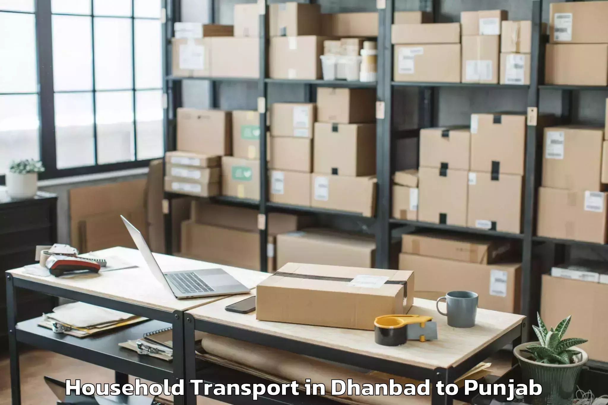 Top Dhanbad to Fazilka Household Transport Available